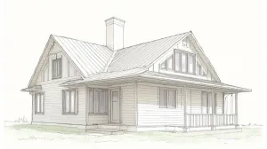 rzut dachu dwuspadowego