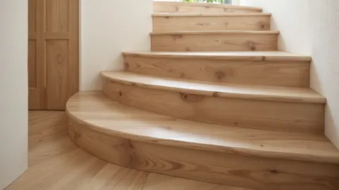 Schody z płytek drewnopodobnych