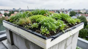 Stropodach Zielony Odwrócony