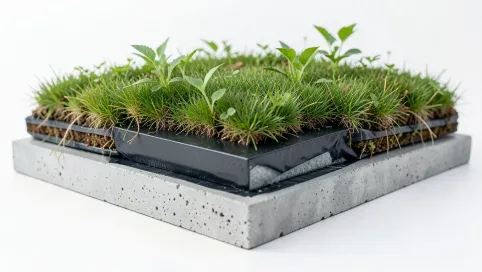 Stropodach Zielony Przekrój