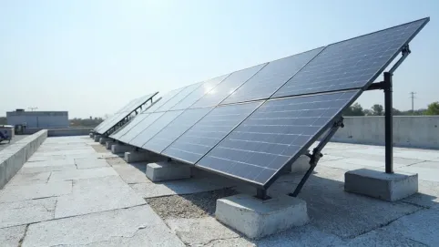 System montażu paneli fotowoltaicznych na dachu płaskim