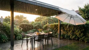 taras z dachem jednospadowym