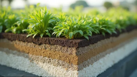 warstwy dachu zielonego