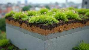 warstwy stropodachu zielonego