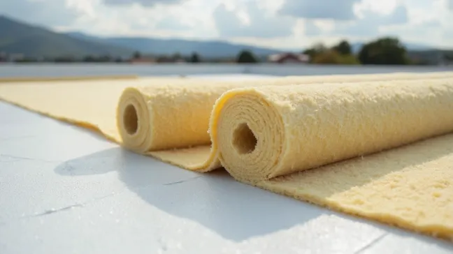 Wełna na dach płaski