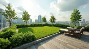 zielony taras na dachu