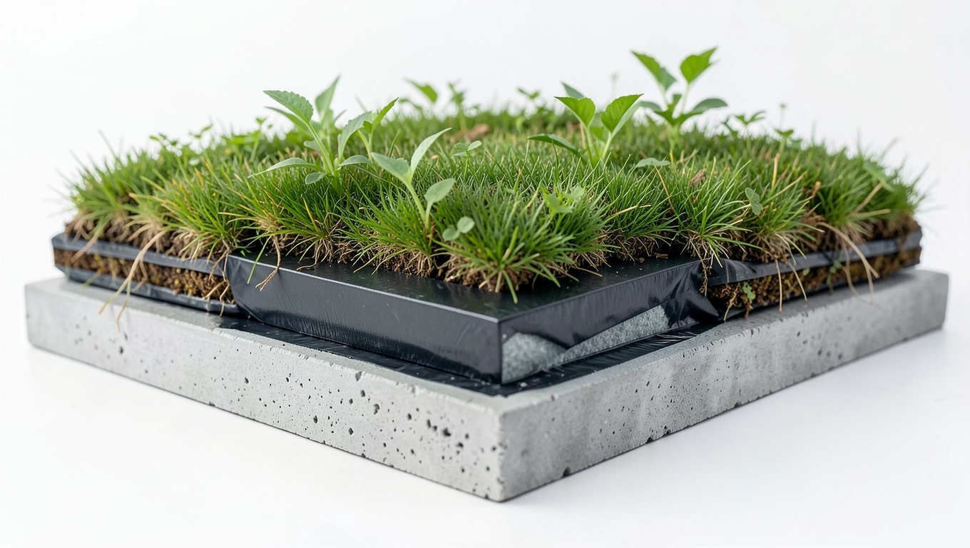 Stropodach Zielony Przekrój