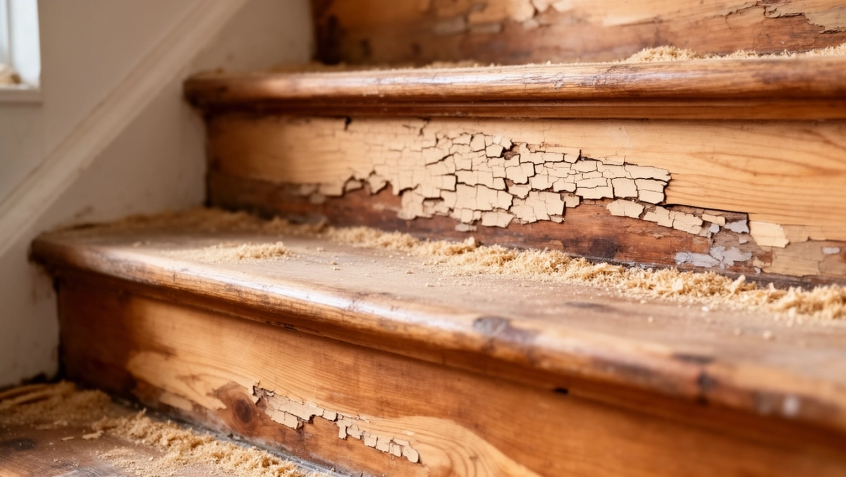 Szlifowanie schodów drewnianych