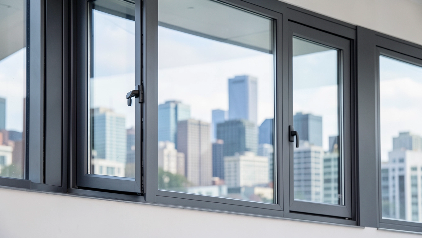 Trendy w grafitowych oknach