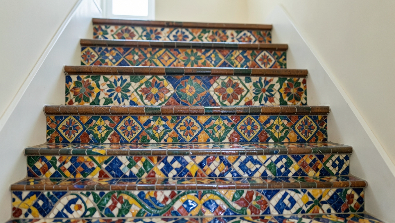 Tynk mozaikowy na schody
