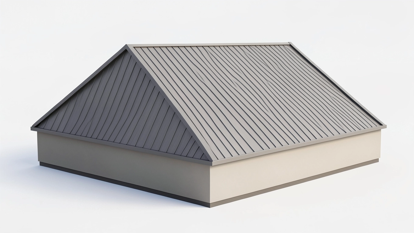 Wzór na powierzchnię dachu dwuspadowego z nachyleniem