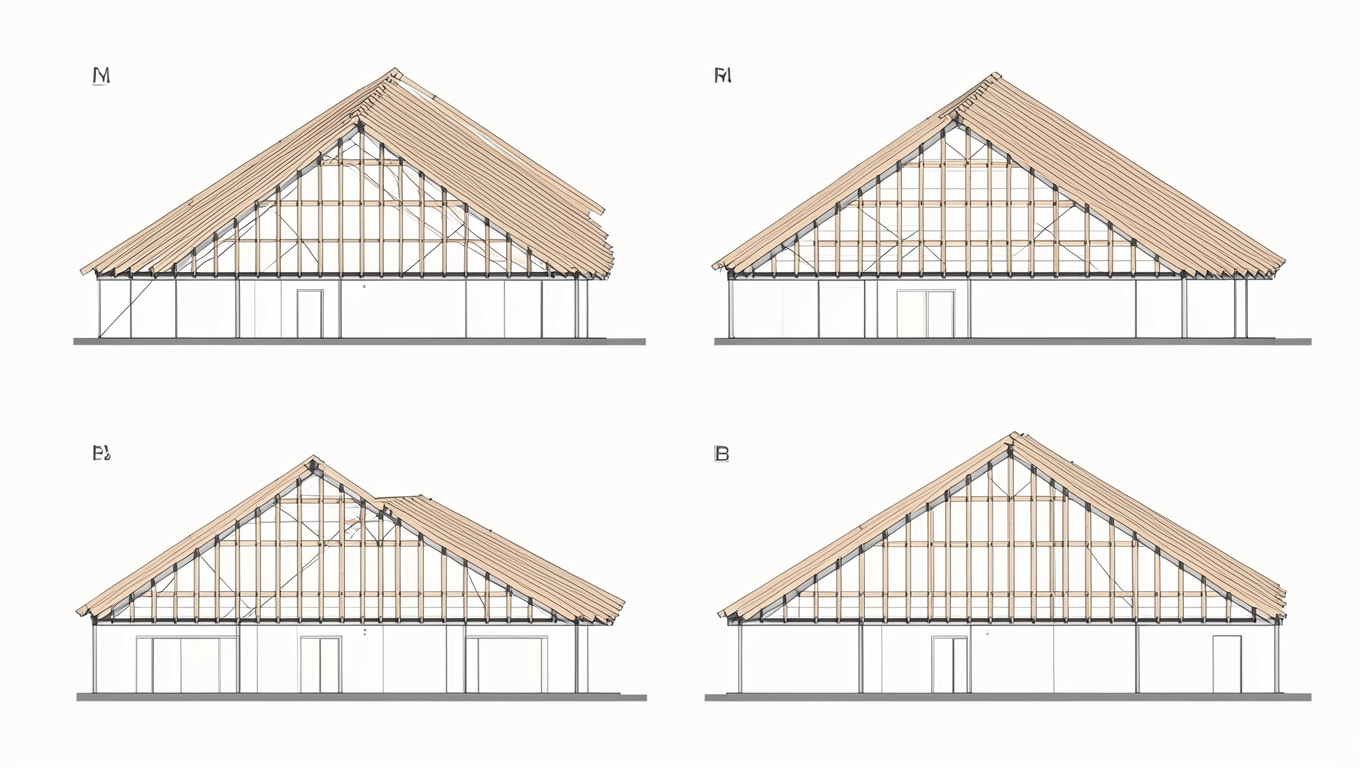 Wzory na rozstaw krokwi zależny od kąta nachylenia