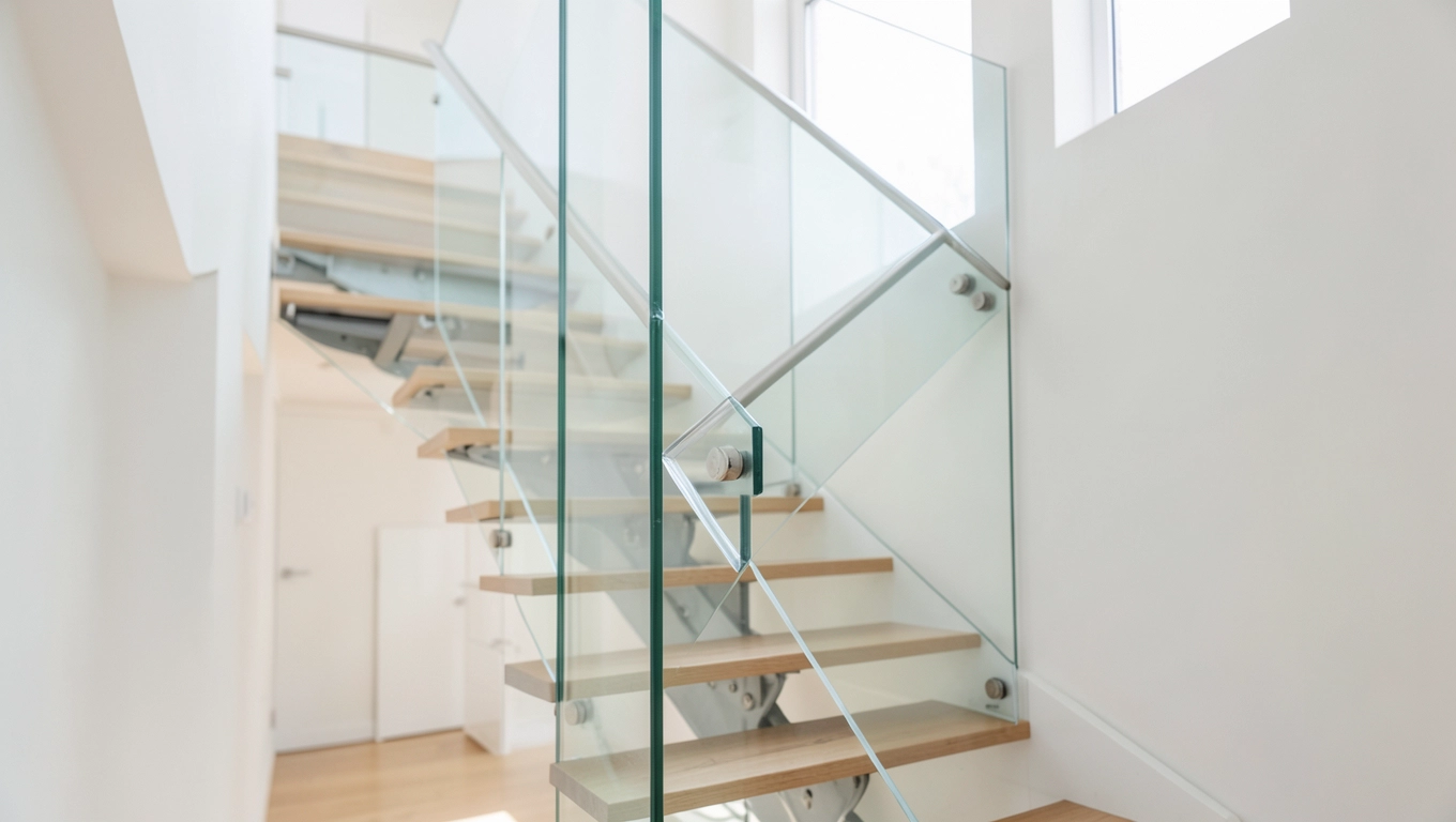 Zabudowa klatki schodowej ze szkła