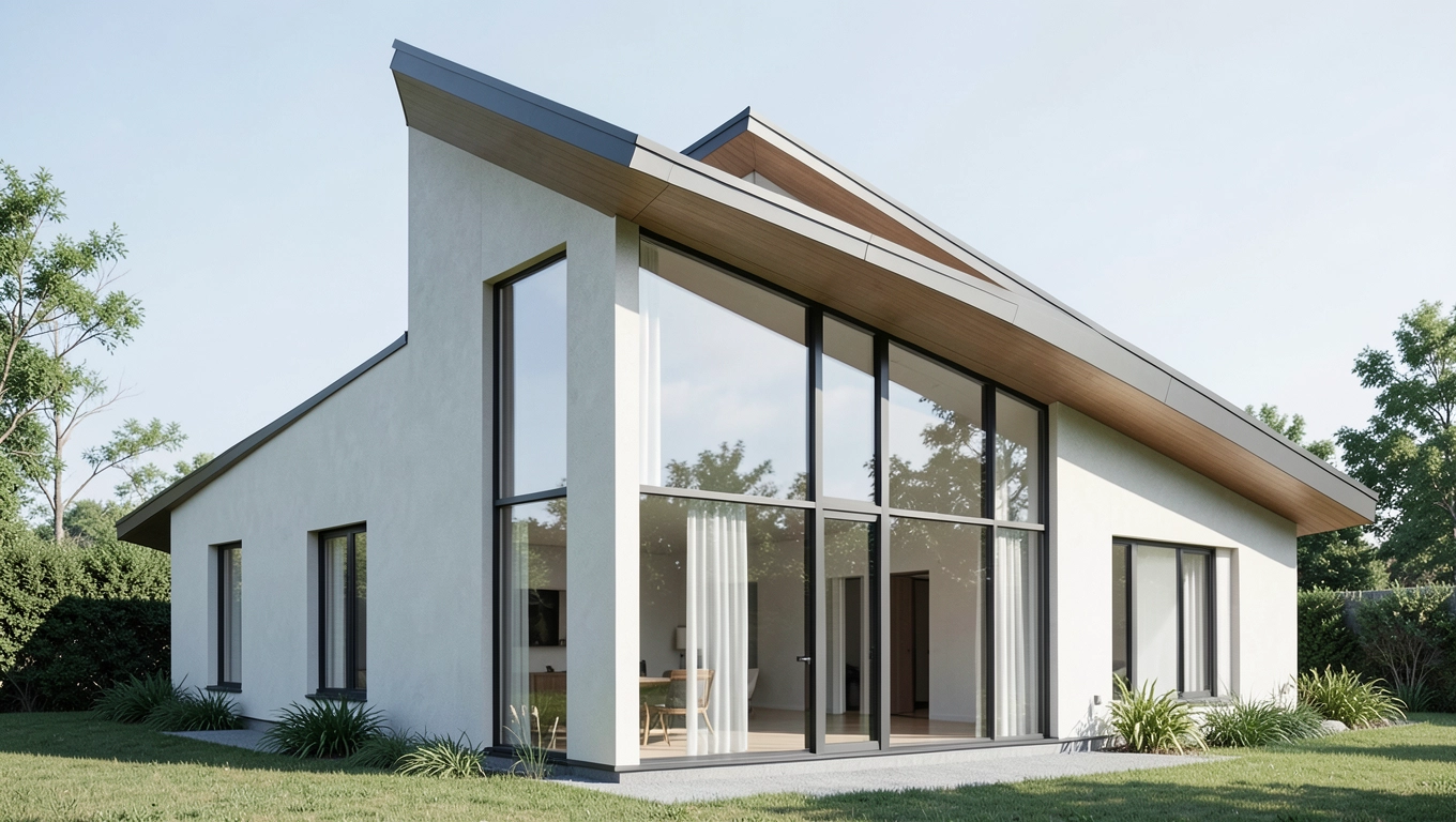 Zalety estetyczne dachu jednospadowego w parterówce