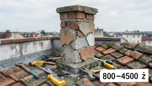 ile kosztuje naprawa komina na dachu